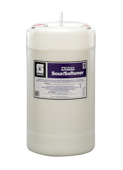 Clothesline Fresh® Sour/Softener 9 Mild Scent Laundry Sour & Softener 15 GAL Acidic Liquid 1/Drum