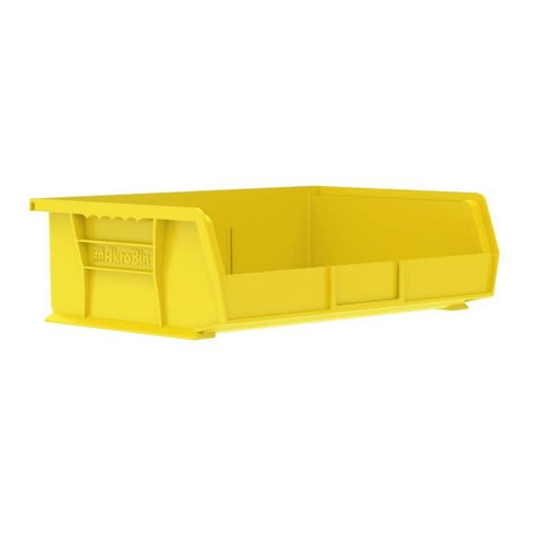 AkroBins Storage Bin 10.875X16.5X5 IN 60 LB Yellow Plastic 1/Each