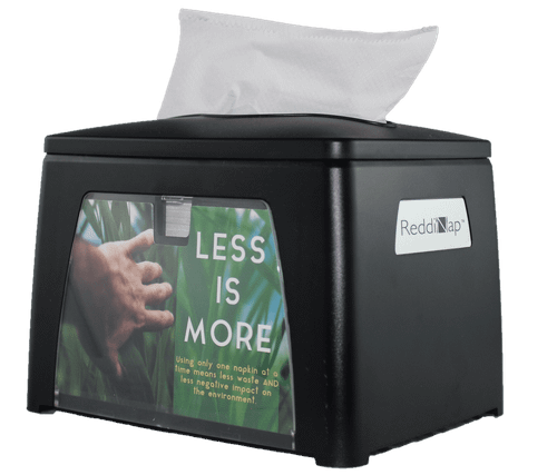 ReddiNap™ Napkin Dispenser Black Interfold Tabletop 1/Each