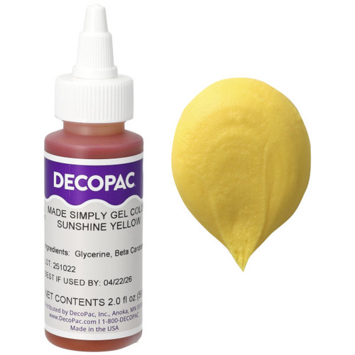 Gel Color 2 OZ Sunshine Yellow 1/Each