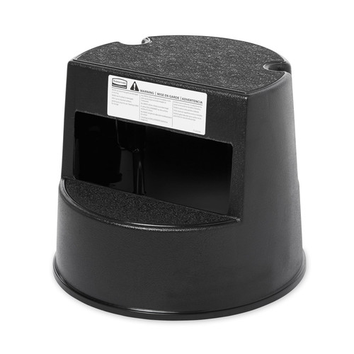 Step Stool 16X16X13.5 IN 350 LB Black Plastic Heavy Duty Slip Resistant Mobile Two Step 1/Each