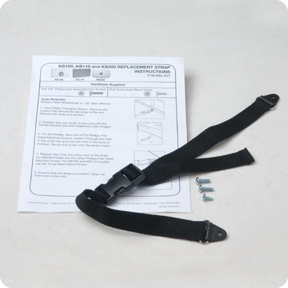 Koala Kare Baby Changing Table Replacement Straps Black Plastic Kit 1/Each