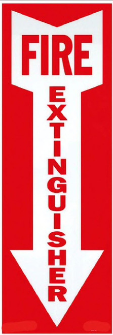 Fire Extinguisher Locator Sign 4X12 IN Vinyl Coated Metal Standard 1/Each