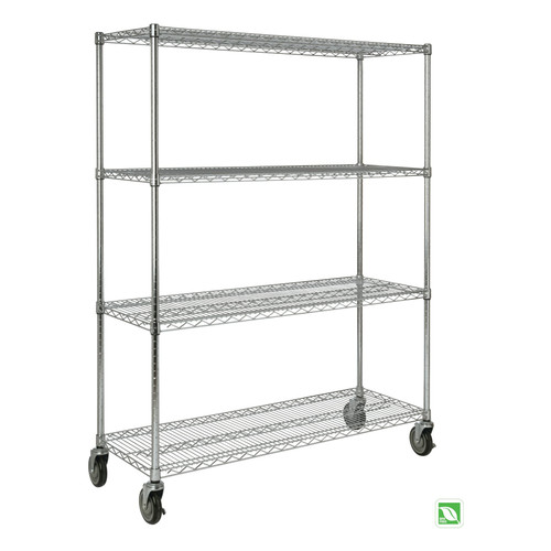 ProSave® Ingredient Bin Mobile Rack 18.00X50.00X67.16 IN Chrome Metal 1/Each