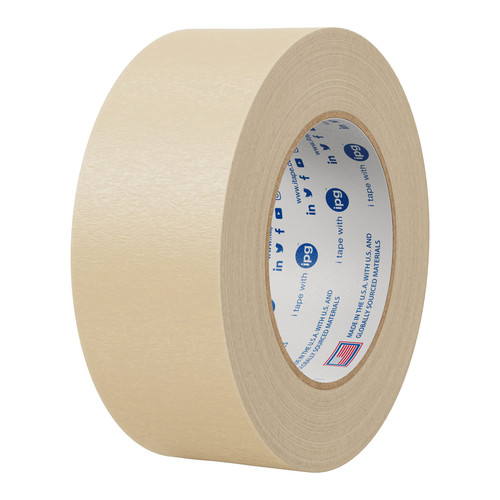 Intertape 513 Series Masking Tape 18MM X54.8M Natural Crepe Paper 19LB 5MIL Utility 48 Rolls/Case 64 Cases/Pallet