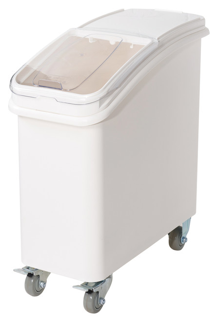 Ingredient Bin 13X29.25X28 IN 21 GAL Plastic With Brake Scoop 1/Each