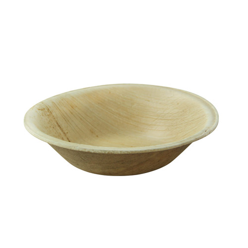Bowl 6 OZ Palm Leaf Natural Microwave Safe Freezer Safe Oven Safe 25 Count/Pack 4 Packs/Case 100 Count/Case
