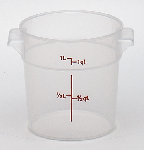 Food Storage Container 1 QT Translucent Round 1/Each