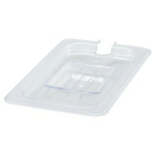 Food Pan Cover 1/4 10.38X6.38X1.0 IN Rectangle PC Slotted 1/Each