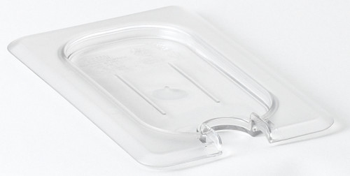Camwear® Food Pan Lid 1/9 Clear With Flat Lid Notched 6/Case