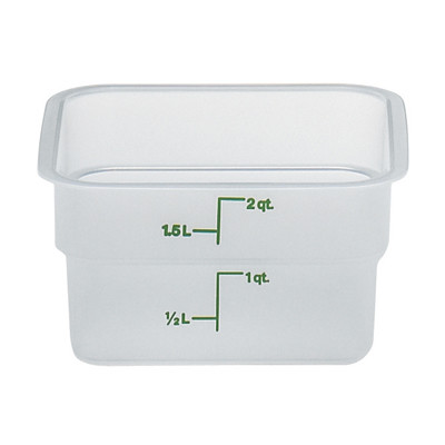 Food Storage Container 2 QT Translucent Square 1/Each