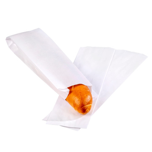 Bread Bag 5.25X3.25X20 IN Paper White Plain 1000/Case