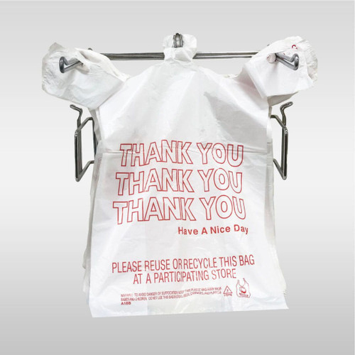 Bag 13X8X23 IN White Thank You T-Shirt 1000/Case