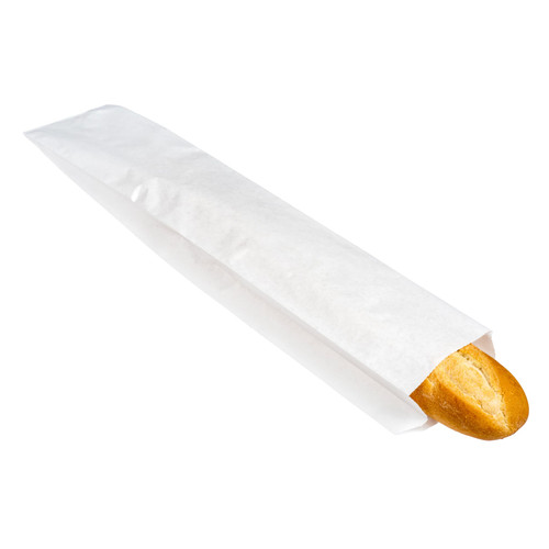Bread Bag 4.5X2.5X24 IN Paper White Plain 1000/Case