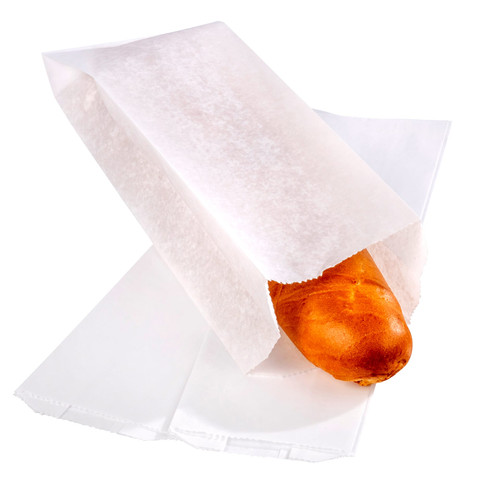 Bread Bag 5.25X3.25X18 IN Paper White Plain 1000/Case