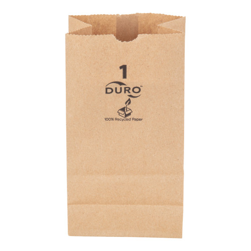 Duro® Dubl Life® Grocery Bag 1# Brown With Self-Opening (SOS) Closure 500/Pack