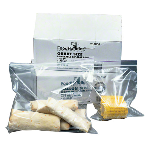 Bag 7X8 IN 1 QT Clear With Zip Seal Closure 500/Case