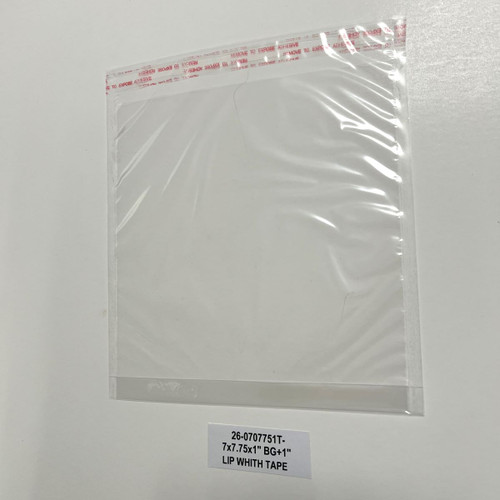 Bag 7X7.75+1 PP With Lip & Tape Closure 1000/Case