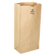 Duro® Bag 16X7.75X5 IN 16 LB Kraft Paper 50# Heavyweight Kraft With Self-Opening (SOS) Closure 500/Bundle