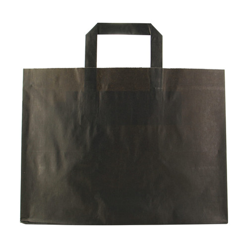 Bag Large (LG) 12.5X8.7 IN 12.5 IN Paper Black Wide With Handle 250 Count/Case
