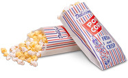 Bagcraft® Popcorn Bag 4X1.5X8 IN Paper Poly Blend White Clown Pinch Bottom 1000/Case