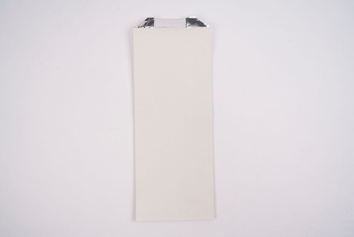 Bag 5.25X3.25X12 IN 1 QT Foil-Lined Paper White Gusset 1000/Case
