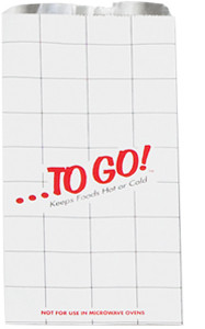 Bagcraft® Bag 6X4.75X14 IN 0.5 GAL Foil-Lined Paper Silver White ToGo! Insulated 500/Case