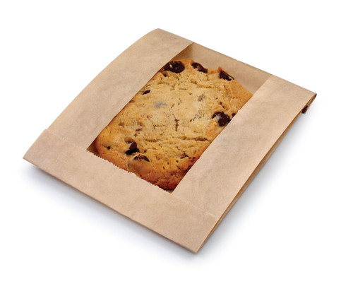 Bagcraft® Bakery Bag 5X1.5X7 IN Kraft Paper Natural With Window 500/Case