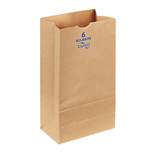 Bag 11X6X3.5 IN 6 LB Virgin Paper 52# Extra Heavy Kraft With Self-Opening (SOS) Closure 400/Bundle