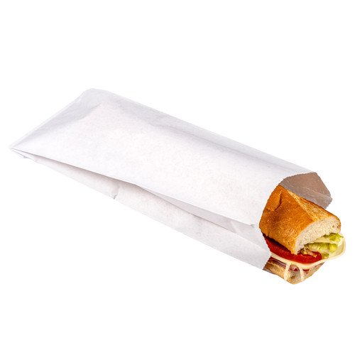 Sub Bag 4.5X2X14 IN Paper White Plain 1000/Case