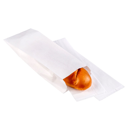 Bread Bag 6X3.5X18 IN Paper White Plain 1000/Case