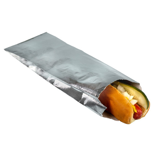 Hot Dog Bag 3.5X1.5X12 IN Foil-Lined Paper Plain 1000/Case
