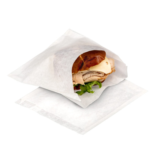 Sandwich Bag 6X0.75X6.5 IN Paper White Plain 1000/Pack