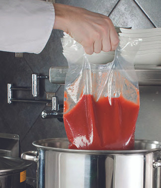 Hot Food Bag 10X30 IN 2 GAL With Angle Seal Closure With Handle 500/Case