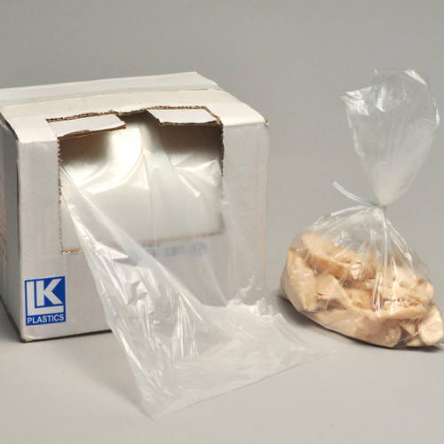 Utility Bag 18X30 IN High-Density Polyethylene (HDPE) 0.5MIL Clear With Open Ended Closure With Ties Flat 200/Roll
