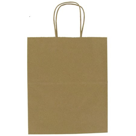 Shopper Bag 10X6.75X12 IN Kraft Paper 60# Kraft Bistro With Handle 250/Case