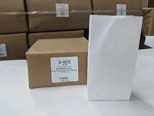 Bag 4X4.25X7.75 IN 2 LB Paper White 500/Bundle