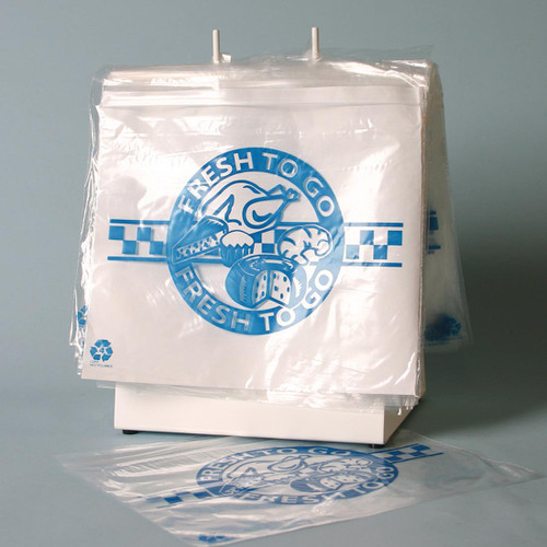 Deli Bag 10X8 IN LDPE 1.2MIL Clear Fresh To Go Printed 3 Color With Top Seal Closure Saddlepack 1000/Case