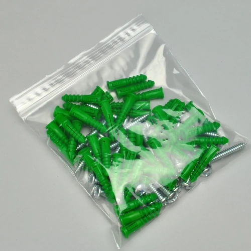 Bag 4X8 IN Low-Density Polyethylene (LDPE) 4MIL Clear With Single Track Top Seal Zipper Closure 1000/Case
