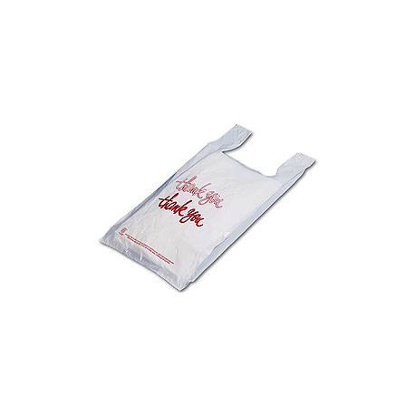Bag 17X9X30 IN Low-Density Polyethylene (LDPE) White Thank You T-Shirt 500/Case