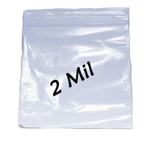 Bag 5X7 IN Plastic 2MIL With Reclosable Zip Seal Closure 1000/Case