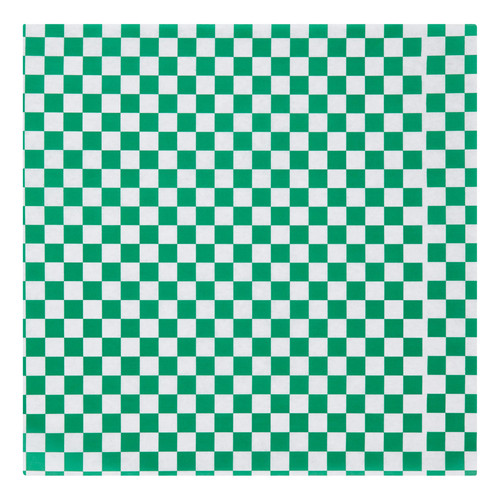Bagcraft® Sheet 12X12 IN Dry Wax Paper Green Check Grease Resistant 5000/Case