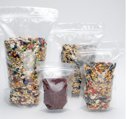 Bag 6X3X9 IN LDPE Nylon 2.7MIL Clear With Zip Seal Closure FDA Compliant Hang Hole Stand Up Bottom Gusset 1000/Case