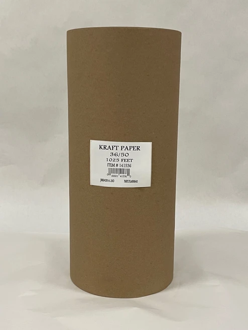 36IN X1025FT Paper 50LB Kraft 1/Roll