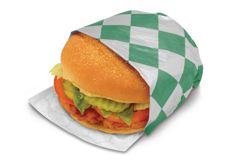 Bagcraft® Foil Sheets 10.5X13.5 IN Foil-Lined Paper Green Check 2000/Case