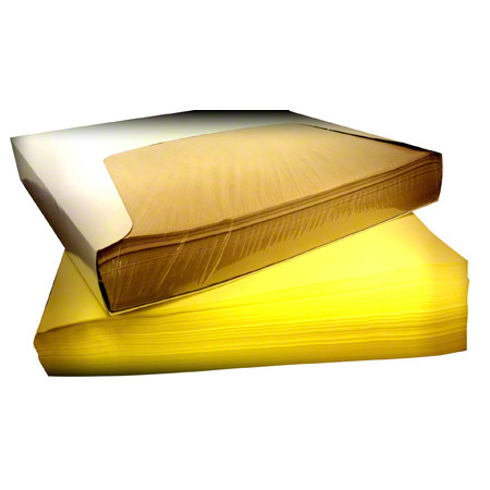 Sandwich Wrap 14X14 IN Wet Wax Paper Yellow Wet Strength Grease Resistant 1000 Sheets/Pack 4 Packs/Case