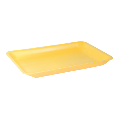 9L Meat Tray 9.25X12.31X1.19 IN Polystyrene Foam Yellow Rectangle Heavy 250/Bundle