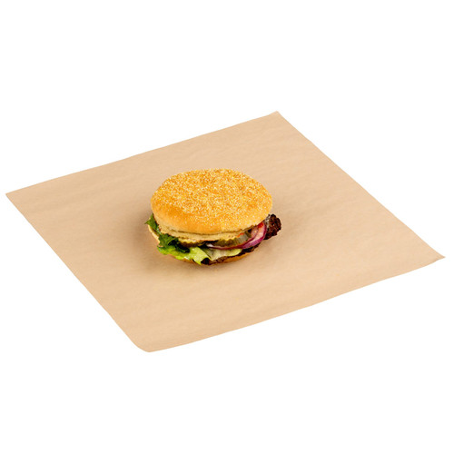 Sandwich Wrap 12X12 IN Paper Natural Plain Grease Resistant 5000/Case