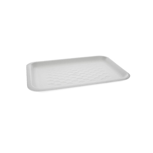 2S Tray 8.4X5.9X0.7 IN Polystyrene Foam White 500/Case