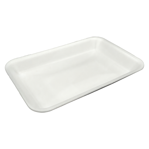 2 Meat Tray 5.75X8.25X1 IN Polystyrene Foam Deep White Rectangle 500/Case